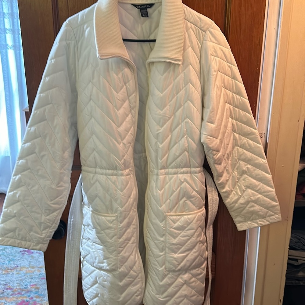 Athleta White Quilted Jacket